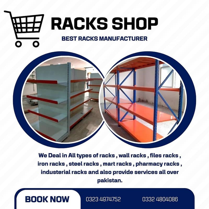 Wall Rack/ Store Rack/ Cash Counter/ Trolleys/ Baskets/ POS 14