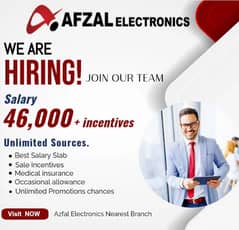 Staff Required afzal electronics range road rawalpindi