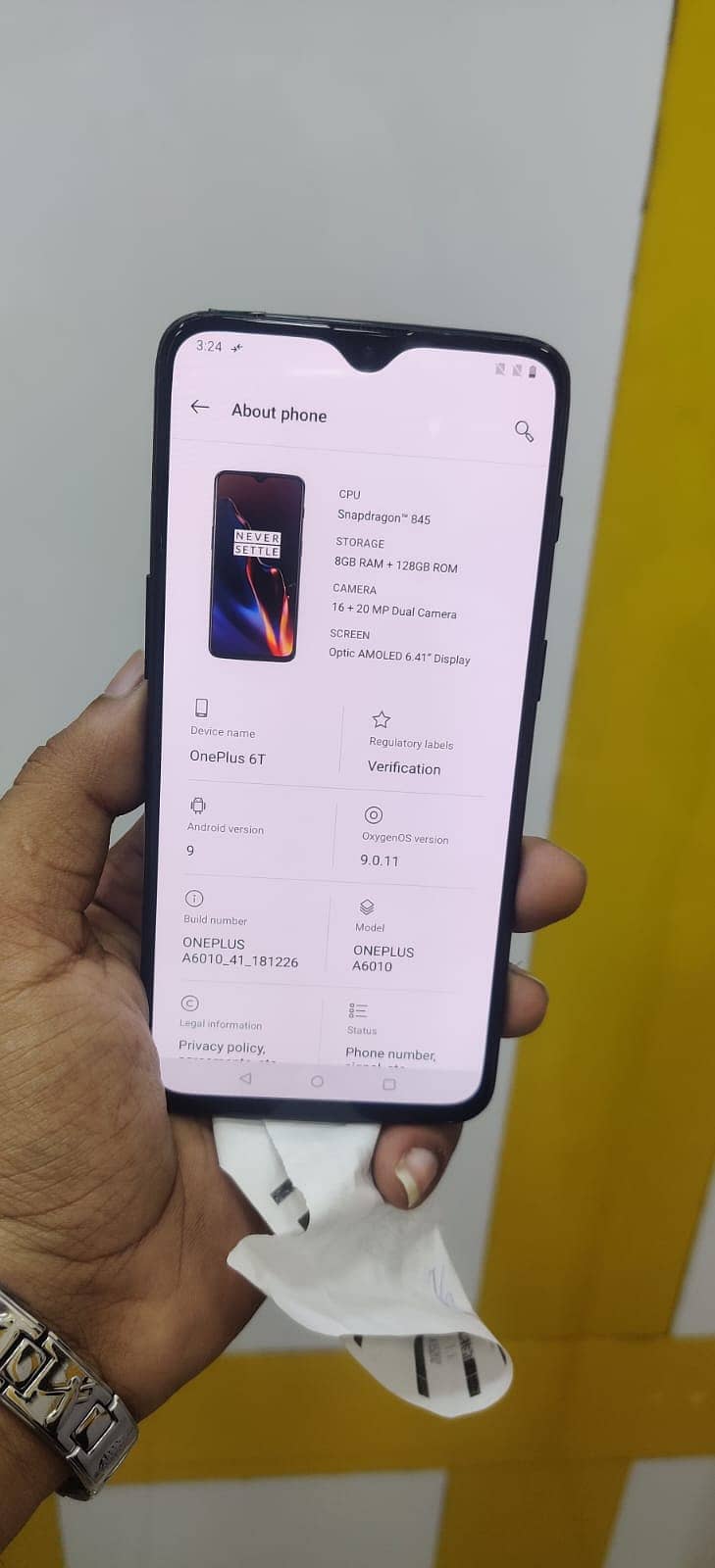 One plus6t, 8/128gb ,dual sim 4