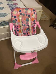 Baby High Chair Adjustable Baby Highchair with Table and Wheel