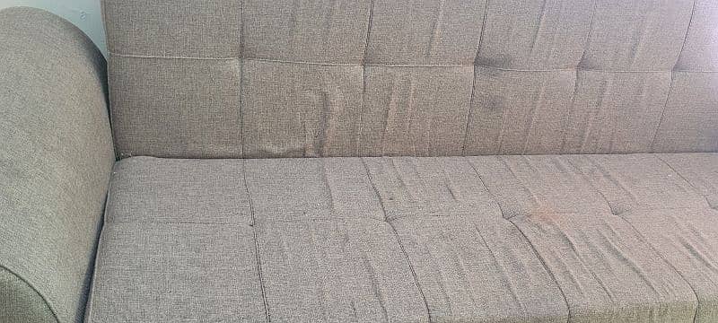 A molty foam sofa cumbed slightly use 5