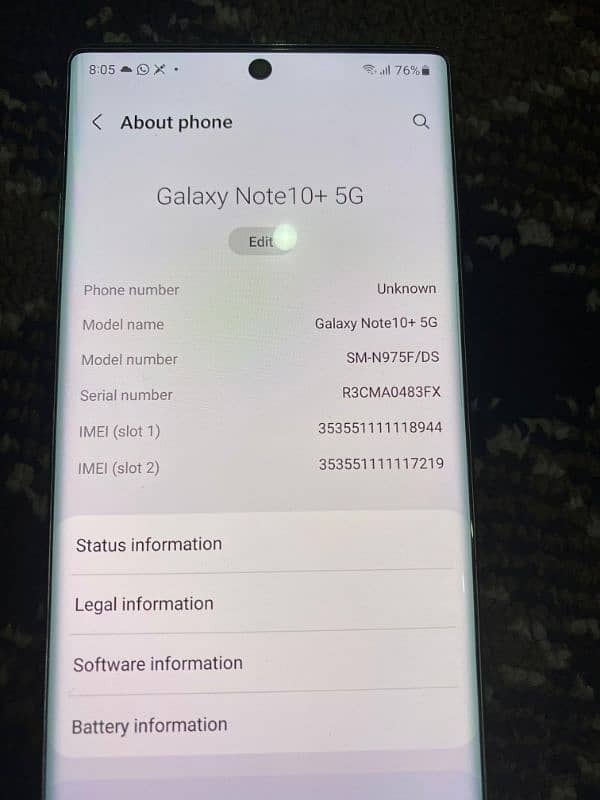 Note 10 plus 5g 12/256 dual Sim patched 2