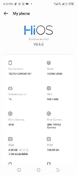 Tecno comon 18 T 0