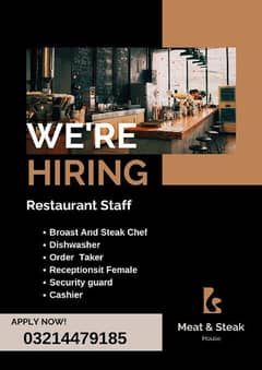 Restaurant Staff || Urgent Hiring || Jobs in Lahore