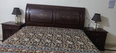 Pure Shesham Wood Bed Set for sale