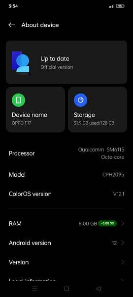 oppo f17 pta ok 8+5/128 1