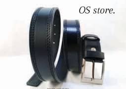 Black original cow leather premium belt for formal or casual wear