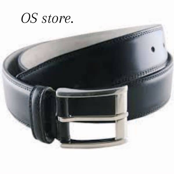 Black original cow leather premium belt for formal or casual wear 1