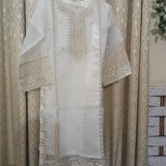 full embroidery dress 3 PC