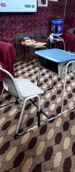 2-Study chairs with desks for sale. 4