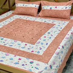 3 PCs cotton sotton patchwork double bedsheets