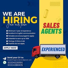 experienced sales persons required in truck dispatching