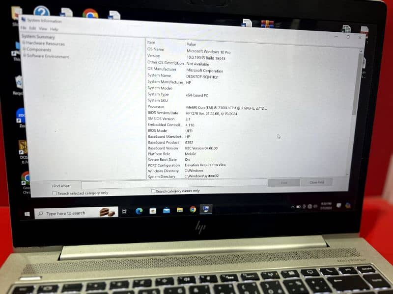 HP Elitebook 840 G5 I5 7th Gen 3