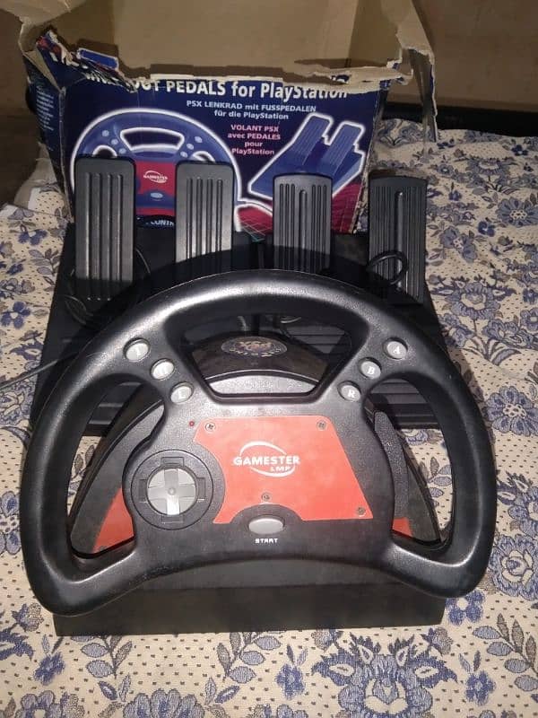 Playstation steering wheel and pedal set and controller 1