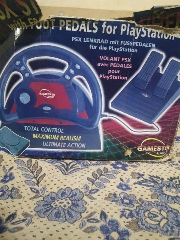 Playstation steering wheel and pedal set and controller 4