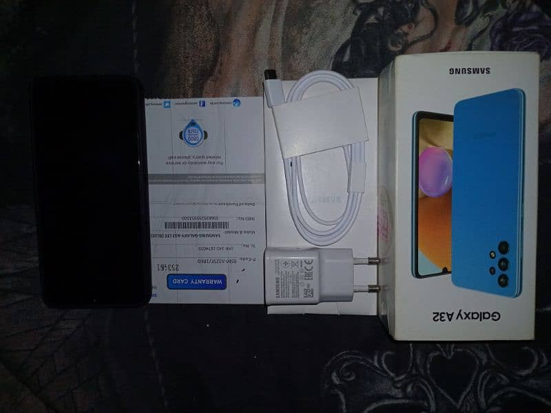 Samsung Galaxy A32 Sky Blue Colour With box 12