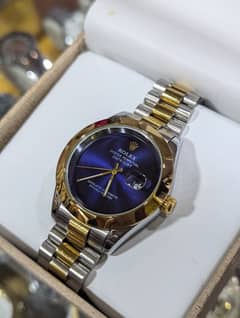 Rolex Blue Dial Beautiful Men's Trending Watch - with date