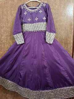 purple frock full maxi