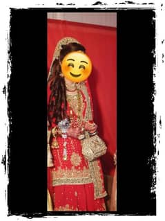 Bridal barat lehnga choli heavy work In both side