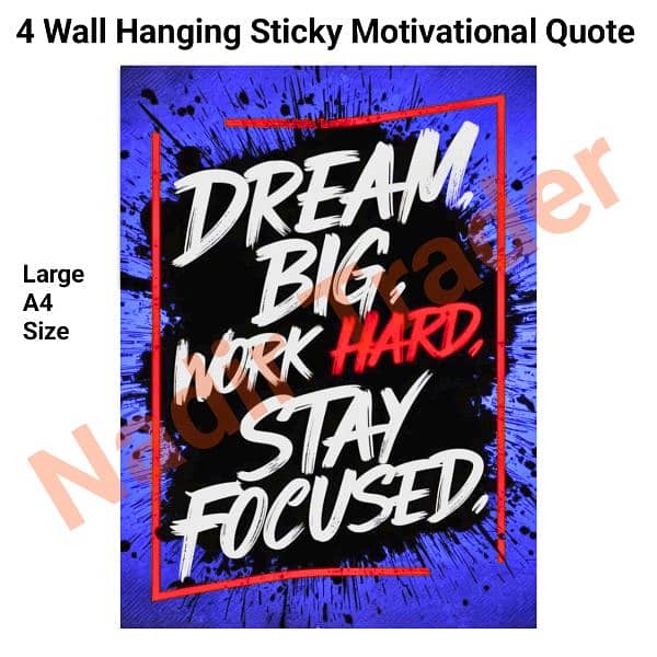 Set of 4 pieces Motivational quites wall art canvas for decoration 2