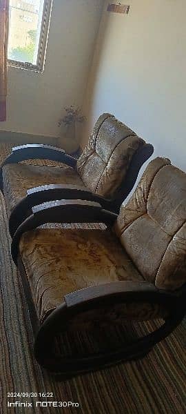 wooden 5 seater sofa set 1