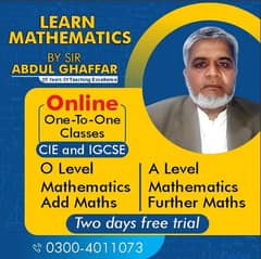 O A level math online tutor 0