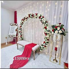 Stage decoration,  fresh & artificial flower, Wedding decore , mayyon