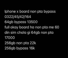 Iphone x board non pta bypass 0322/45/42/164