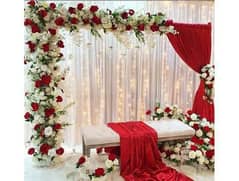 Stage decoration,  fresh & artificial flower, Wedding decore , mayyon