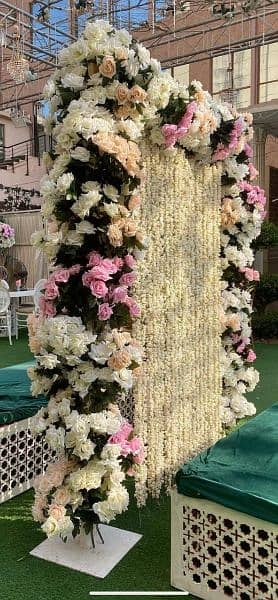 Stage decoration,  fresh & artificial flower, Wedding mehdi , mayyon 1