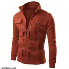 1pc man's Mexican plain fleece jacket meroon