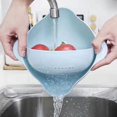 usefull bowl for kitchen double-layer vegetable washing bowl 0