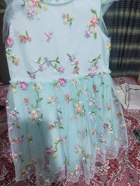 sky blue frock and off-white frock 1