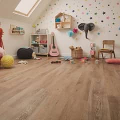 Kid's Room Wooden floor, wallpaper, wall panels, available