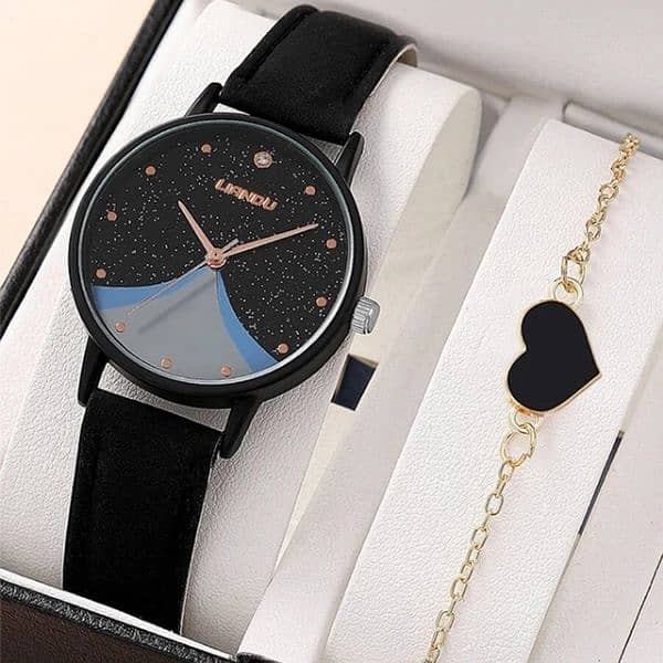 2 Set Couple Fashion Casual Ladies Simple Dial Quartz Wrist watches 9