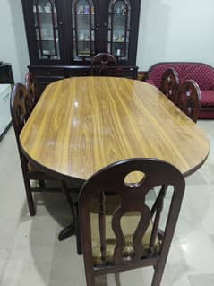 8 seat wood dining table