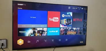 multynet 43 inches android led good condition with wall mount remote