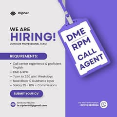 WE ARE HIRING FOR AGENTS