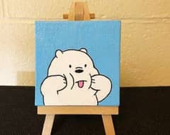 Cute ice bear painting