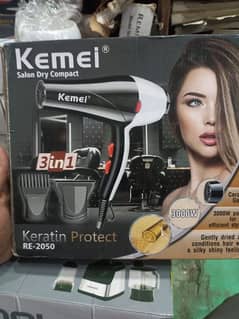 kemei Hair Dry With 2 Attachment