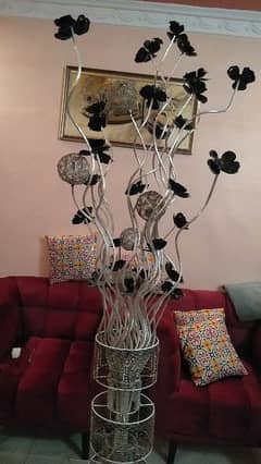 beautiful black flower metal lamp
