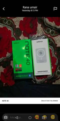 Infinix note 40 new condition 2day use