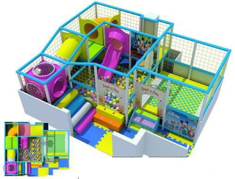 Indoor slides set / Indoor Play land / Restaurant Swings /Kids Slides 2