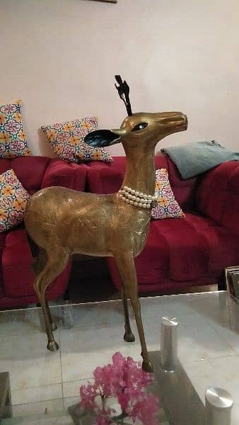 copper made deer statue 1