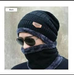 Wool Cap With Neck Warmer