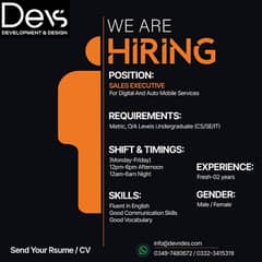 Sales Executive for Digitali , Auto mobile & Other Campaigns.