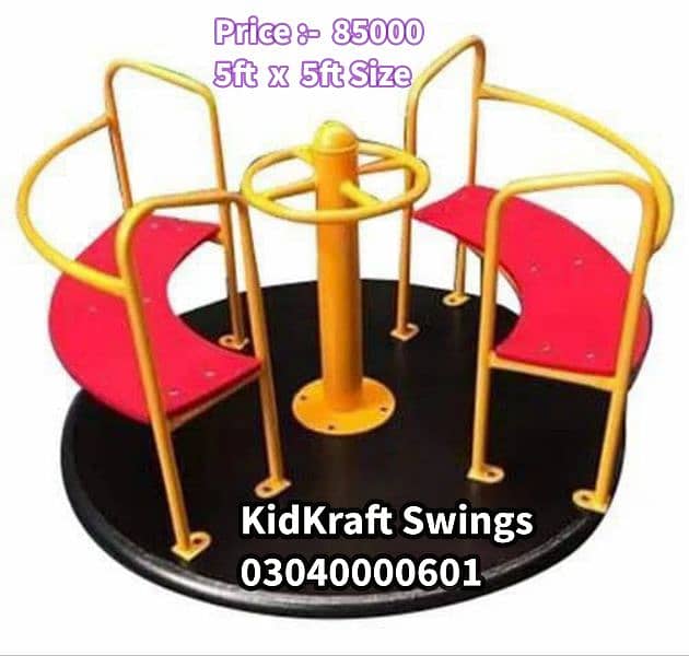 Indoor Swings, Outdoor Swings, Slides, Seesaw, Monkey bar,Merrygoround 3