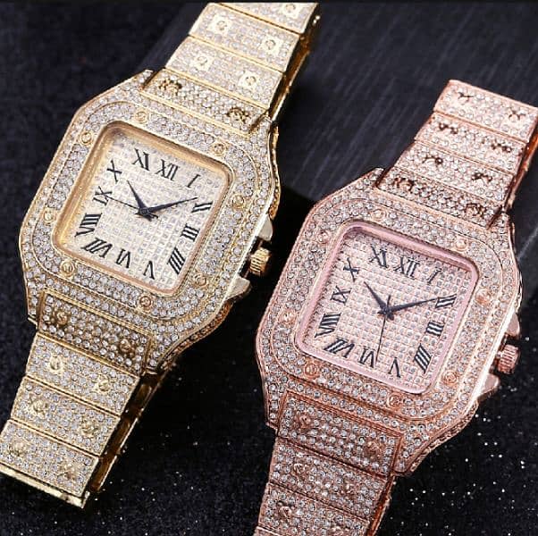 Luxury Hip Hop Men's iced out  Men's Square Dial Digital Watch 0