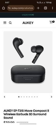 Aukey Earbuds EP-T21s: QCY Wireless airbuds Bluetooth