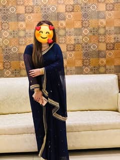 Navy Blue Saree